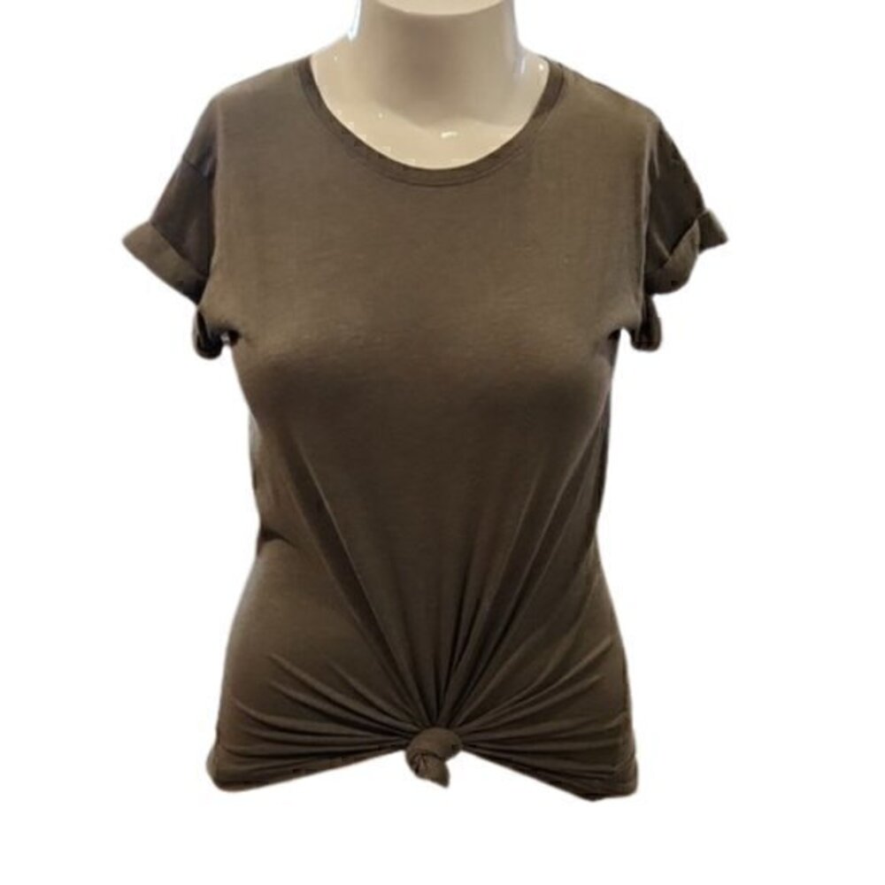 [H&M] Green Folded Short Sleeve Shirt - Size XS